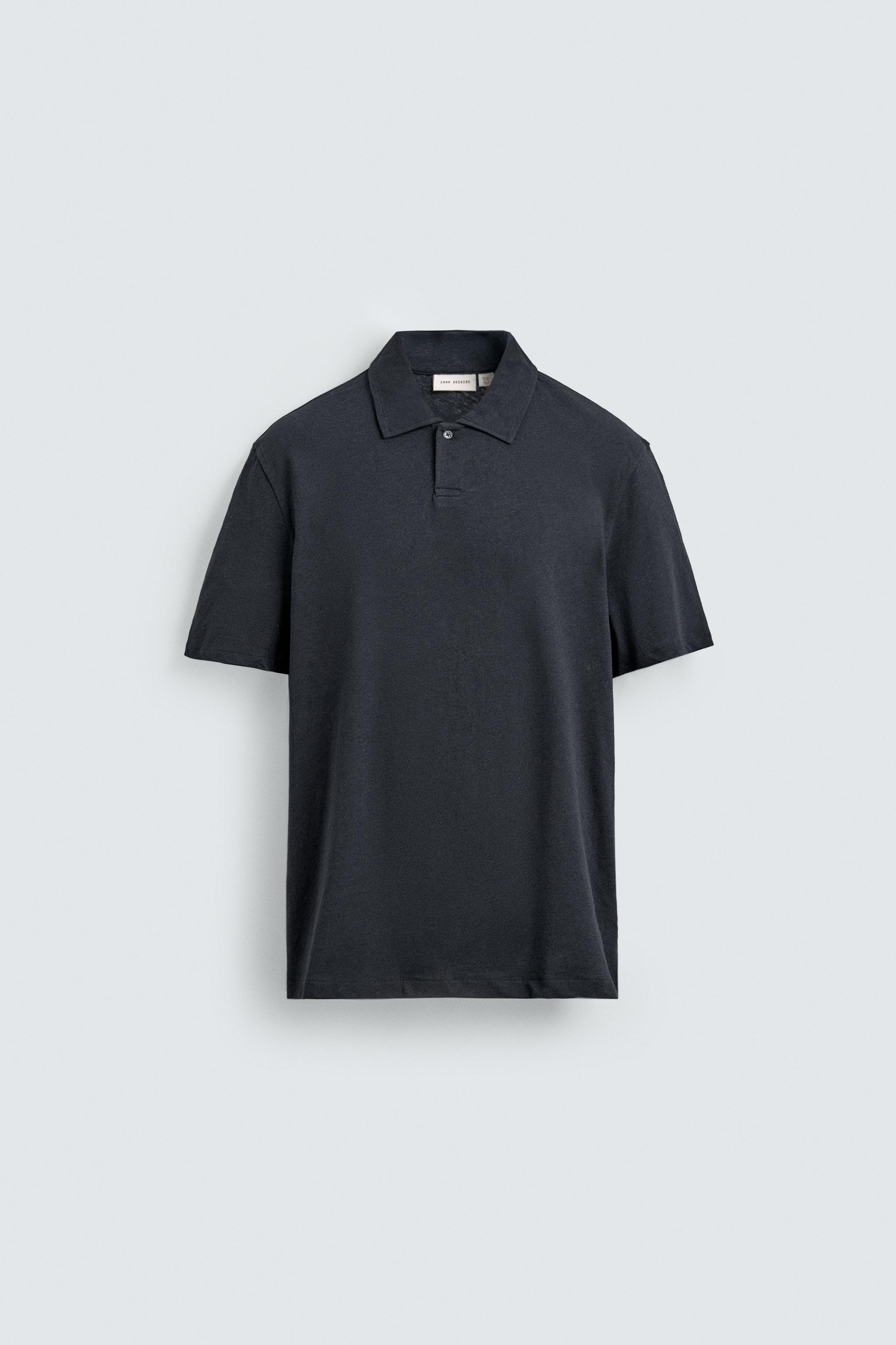 REGULAR FIT COTTON-LINEN POLO